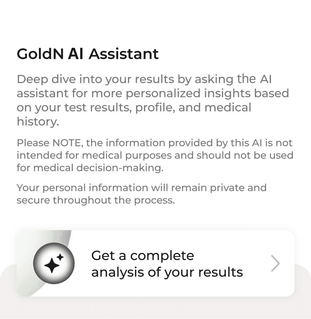 GoldN AI Assistant screen (under development)